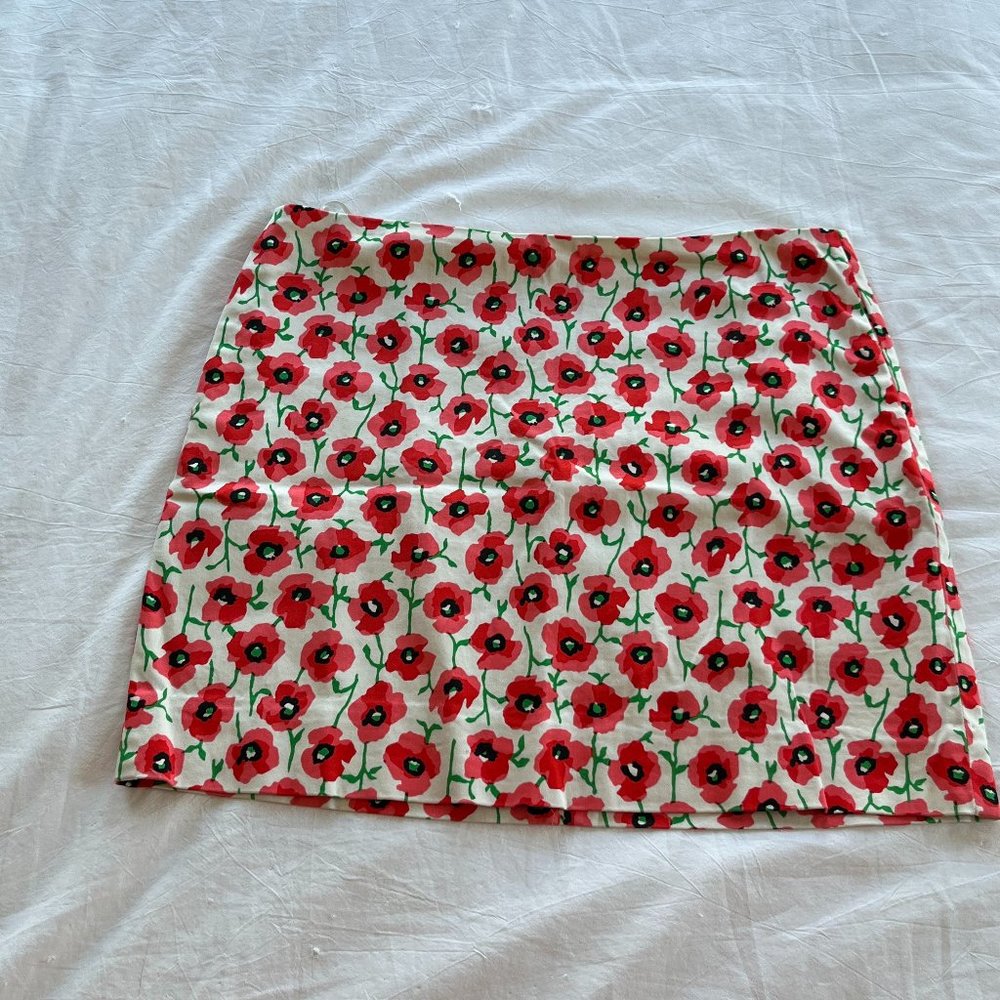 J. Crew mini floral pencil skirt